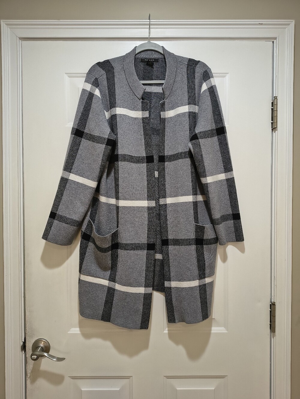 Tahari Long Open Front Cardigan Sweater Sz 2X